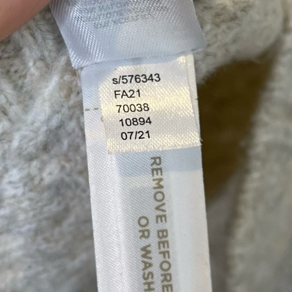 Loft Bobble Poncho Oversized Knit Sweater Size XS / S Wool Pullover Oatmeal - Picture 6 of 9